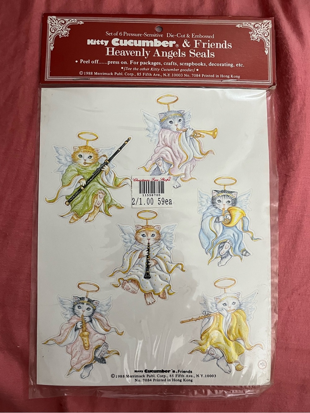 Vintage Kitty Cucumber & Friends Heavenly Angels Seals
